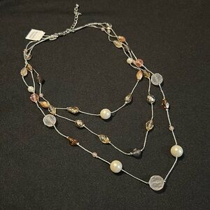 Lia Sophia Beaded Layered Beaded Necklace